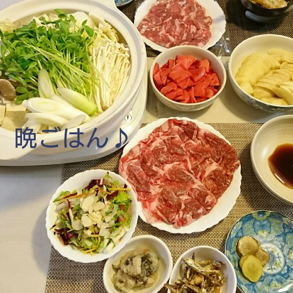 今日の晩ごはん(豚しゃぶ鍋と…)|oomugiさん