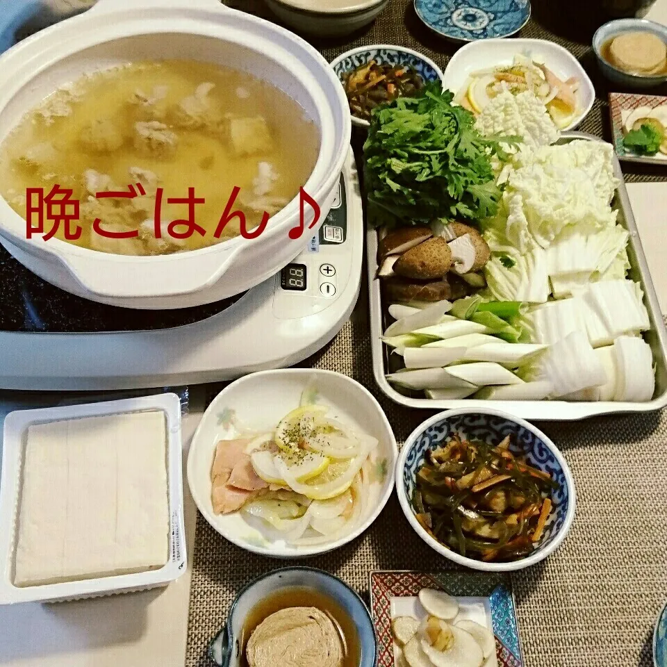 今日の晩ごはん(鶏鍋と…)|oomugiさん