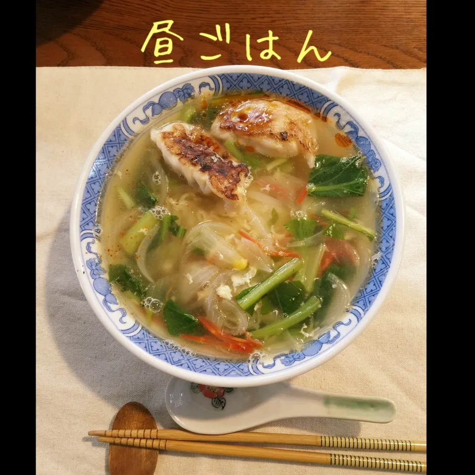 Snapdishの料理写真:エコクッキングの塩ラーメン|yakinasuさん