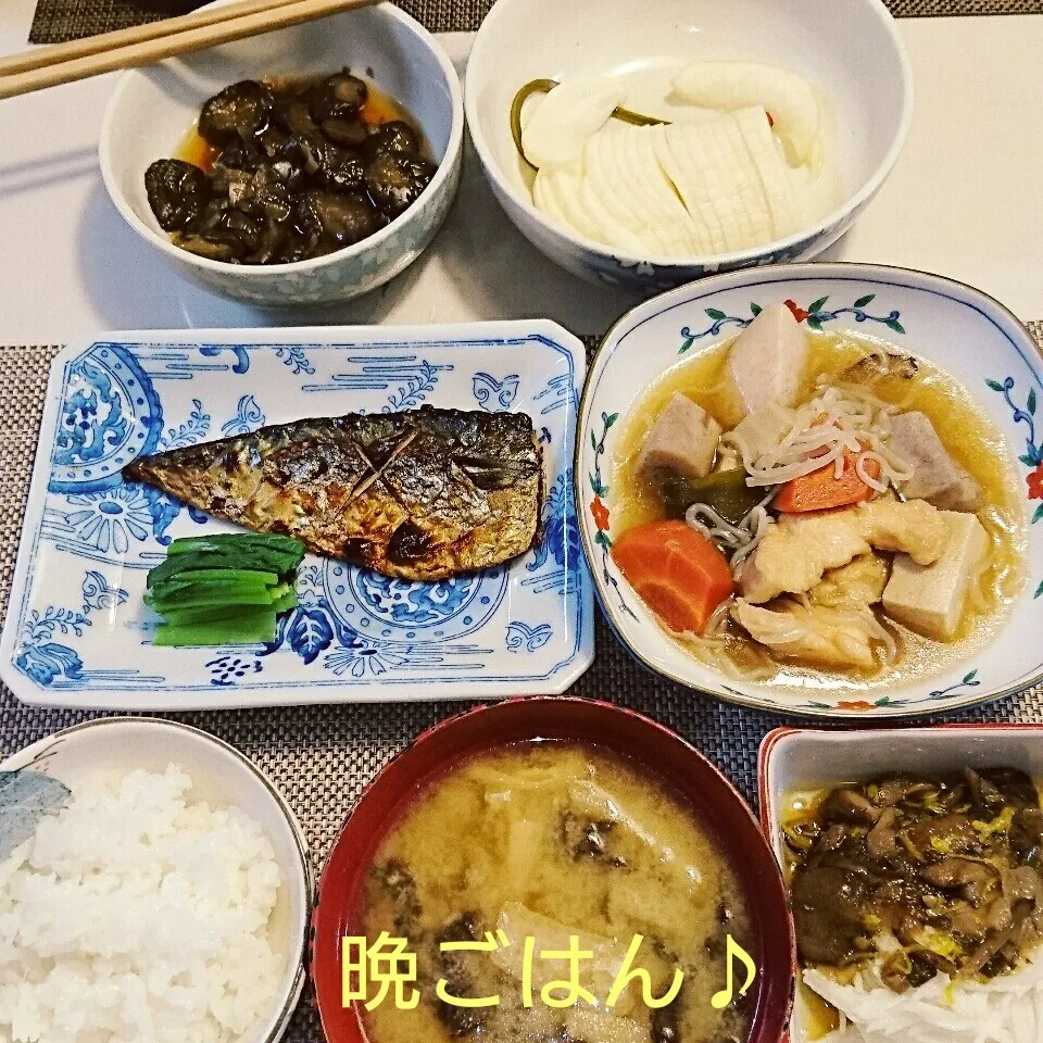 今日の晩ごはん(塩鯖と…)|oomugiさん