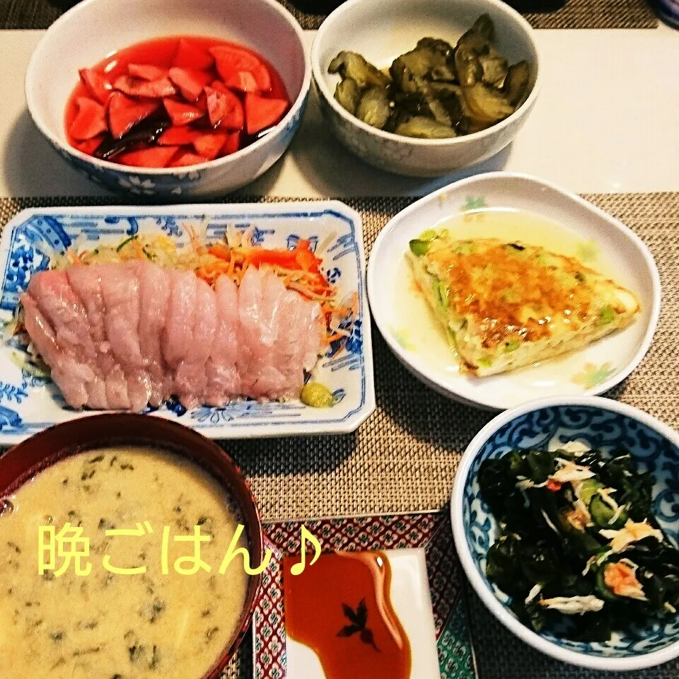 昨日の晩ごはん(黒ソイの刺身と…)|oomugiさん