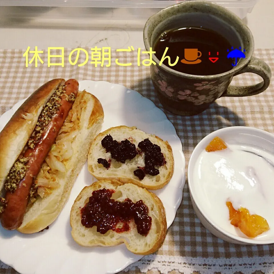 休日の朝ごはん☕😃☔|oomugiさん