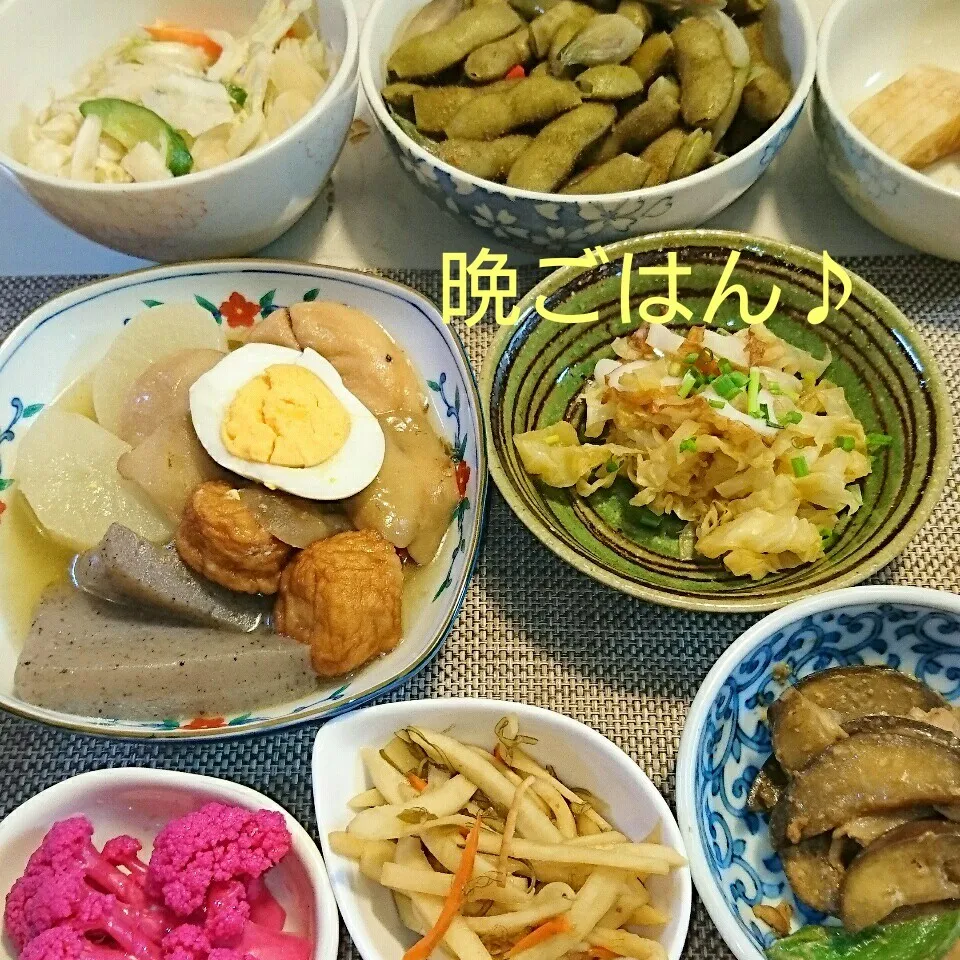 Snapdishの料理写真:今日の晩ごはん(おでんと…)|oomugiさん