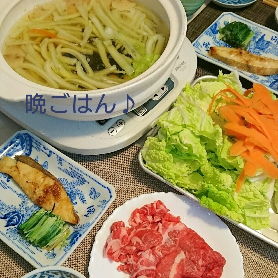 今日の晩ごはん(豚しゃぶ鍋と…)|oomugiさん