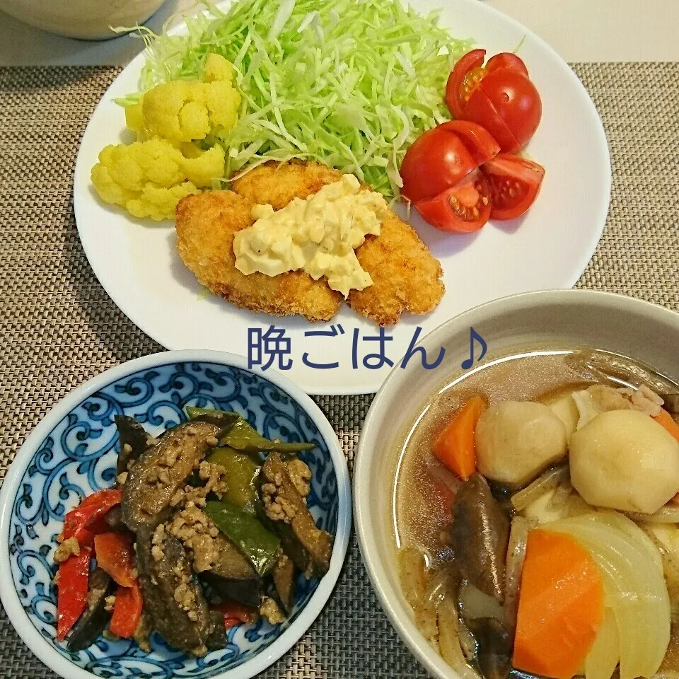 今日の晩ごはん(鯛のフライと…)|oomugiさん