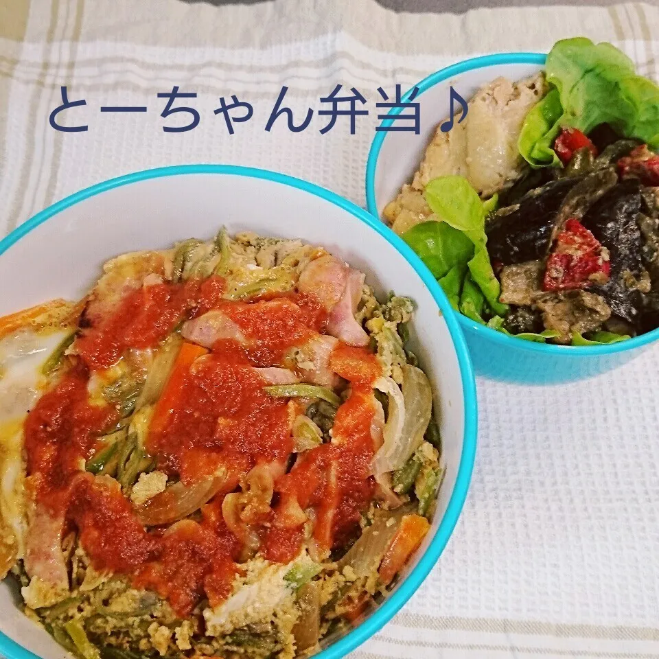 Snapdishの料理写真:木曜日のとーちゃん弁当♪|oomugiさん