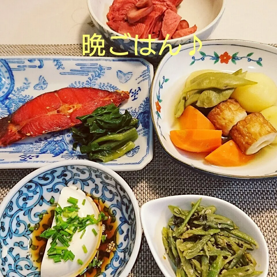 今日の晩ごはん(アブラカレイみりん漬けと…)|oomugiさん