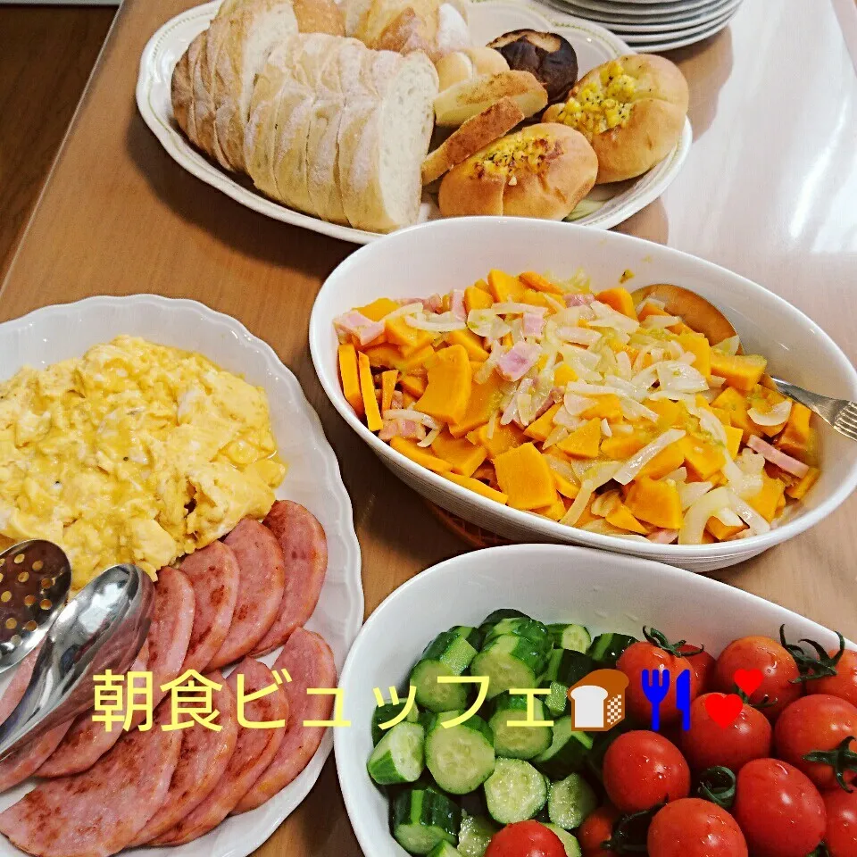 Snapdishの料理写真:朝食ビュッフェ♪|oomugiさん