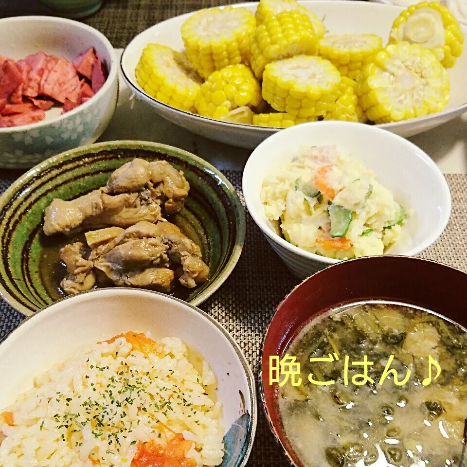 今日の晩ごはん(トマトご飯と…)|oomugiさん