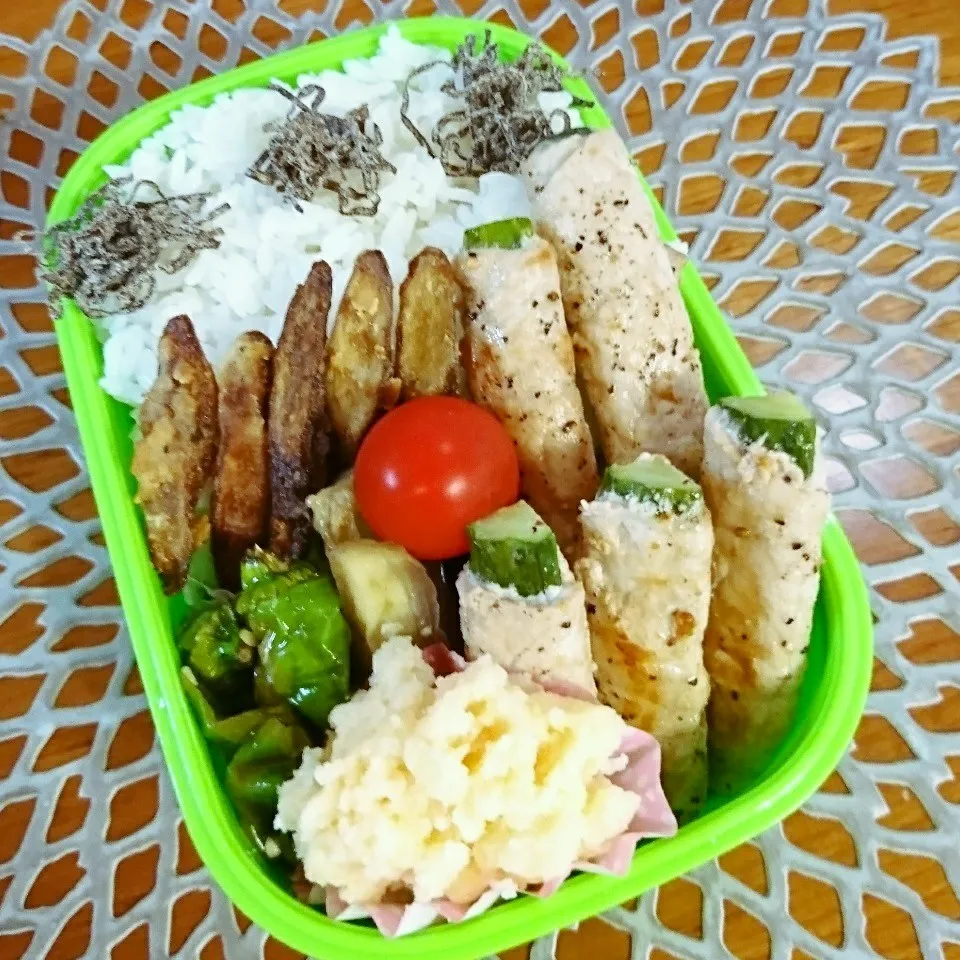 Snapdishの料理写真:☆中学男子弁当: 12Oct 2017|momomotototokokokoさん