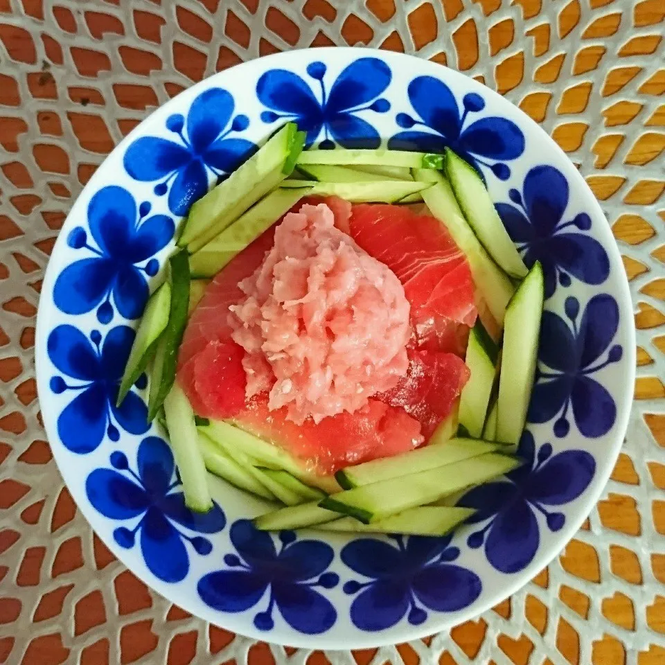 マグロとネギトロの丼|momomotototokokokoさん