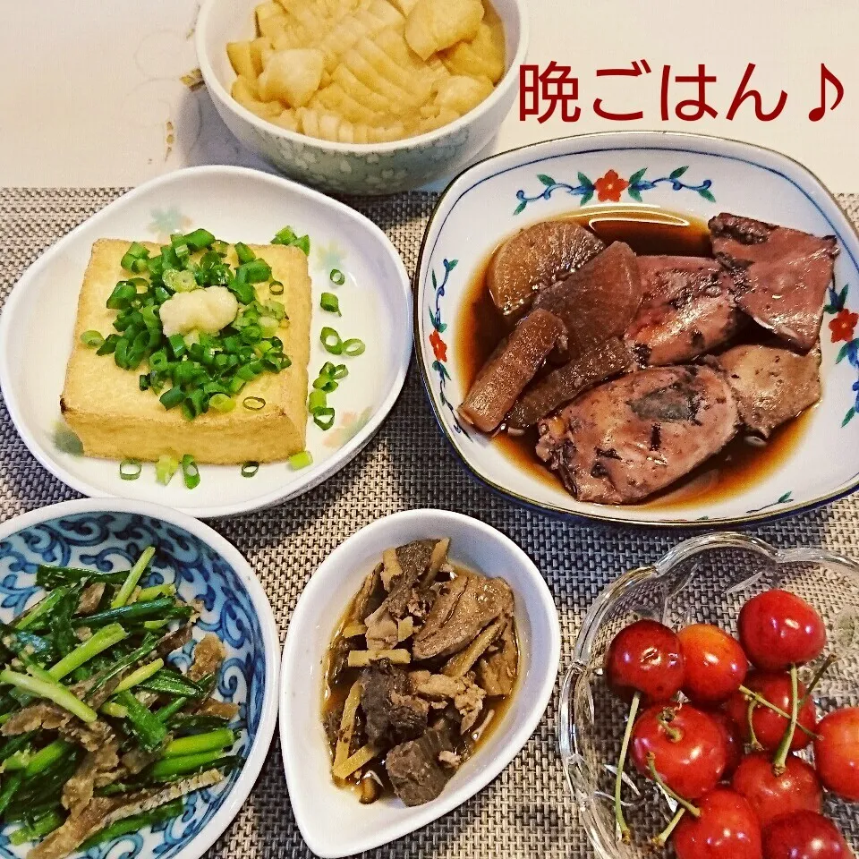 今日の晩ごはん(イカと大根の煮物と…)|oomugiさん