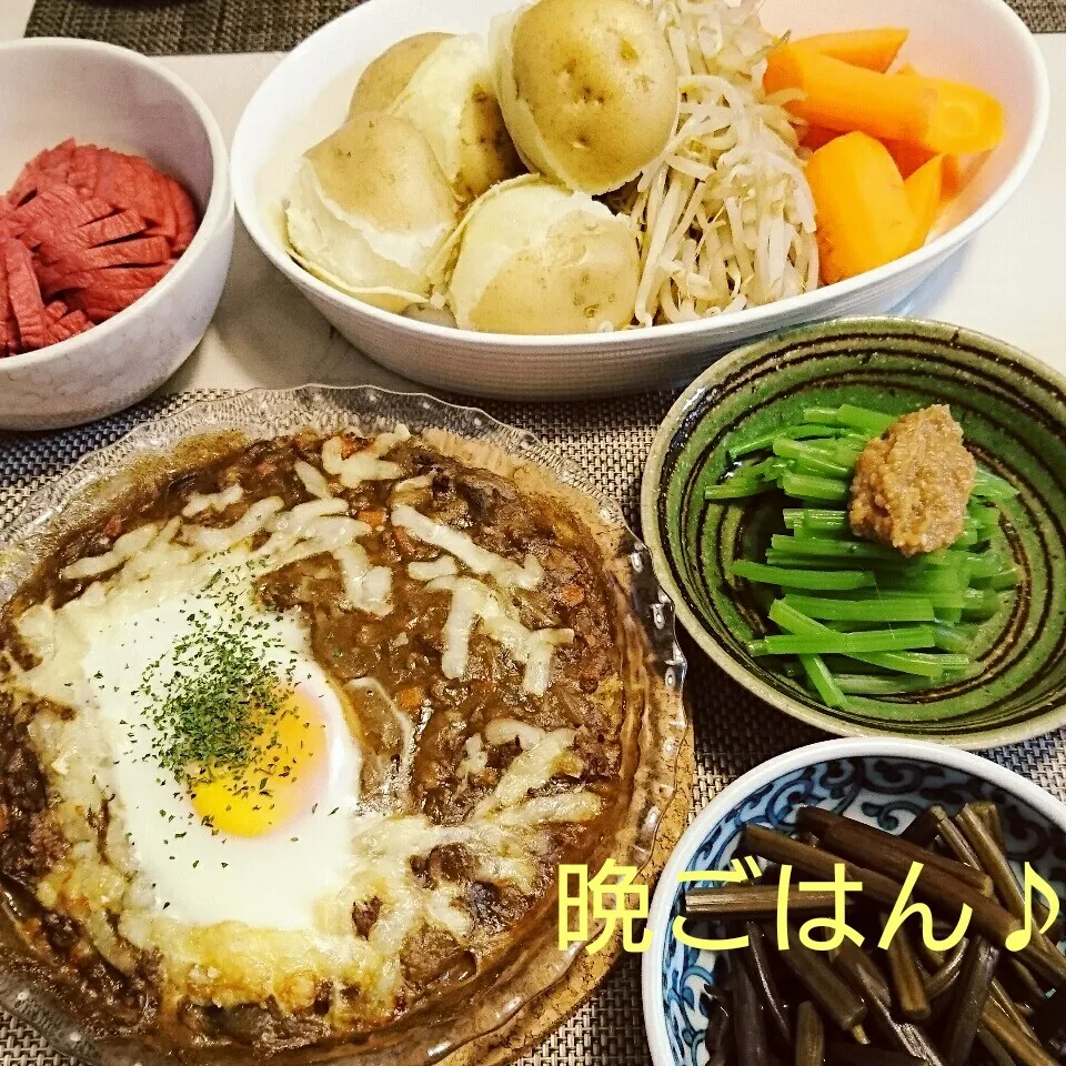 今日の晩ごはん(焼きカレードリアと…)|oomugiさん