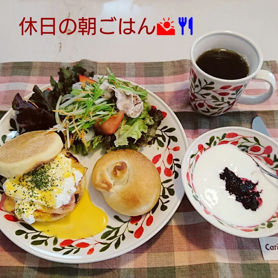 Snapdishの料理写真:休日の朝ごはん🌄🍴|oomugiさん