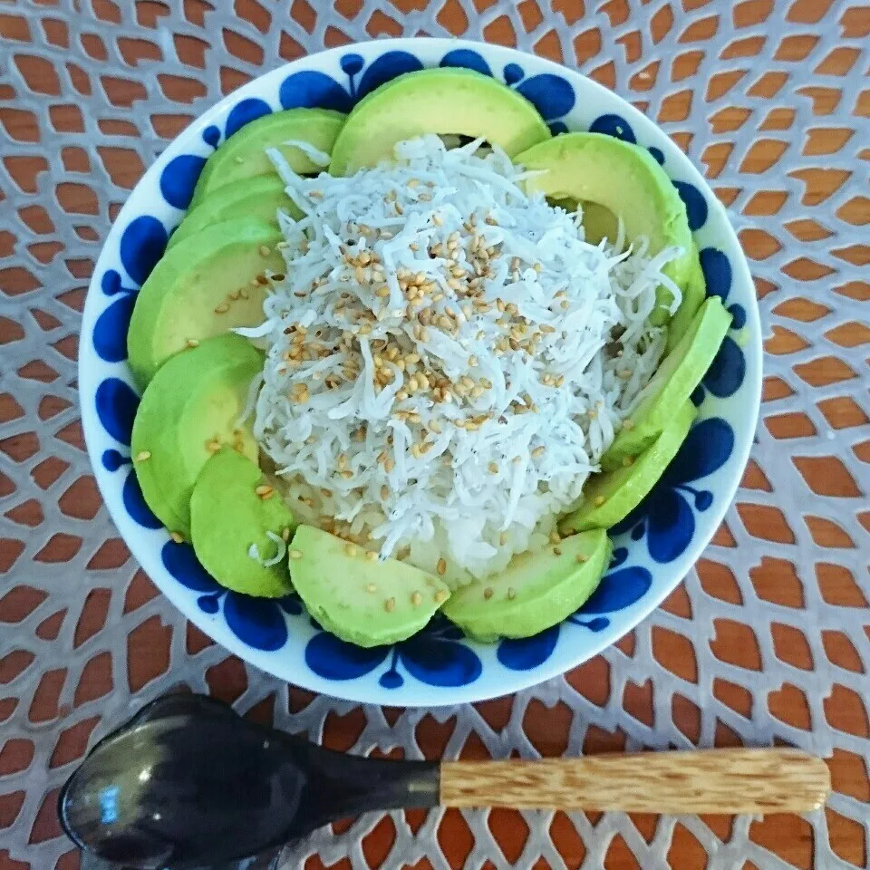 たっぷりの釜揚げしらすとアボカドのお丼|momomotototokokokoさん