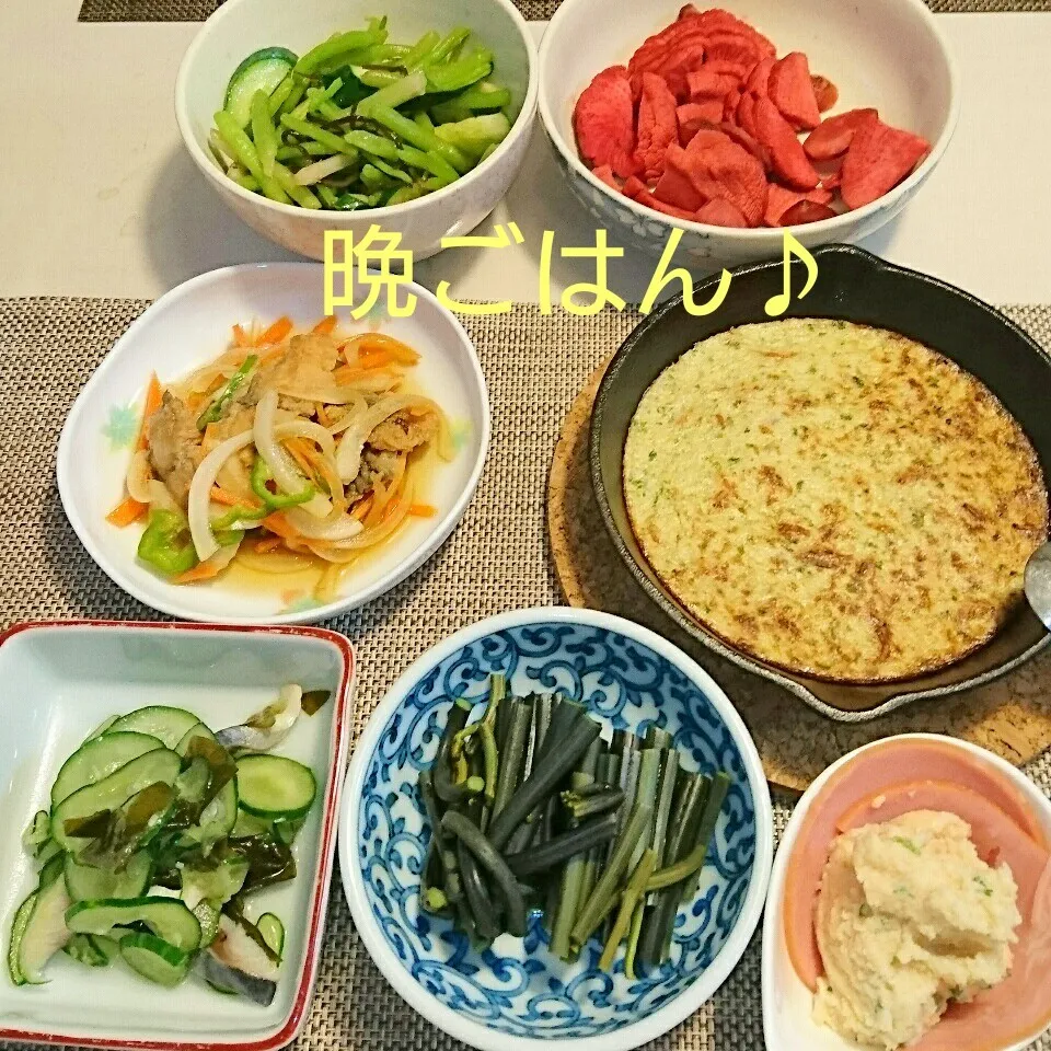 今日の晩ごはん(塩鯖の南蛮漬けと…)|oomugiさん