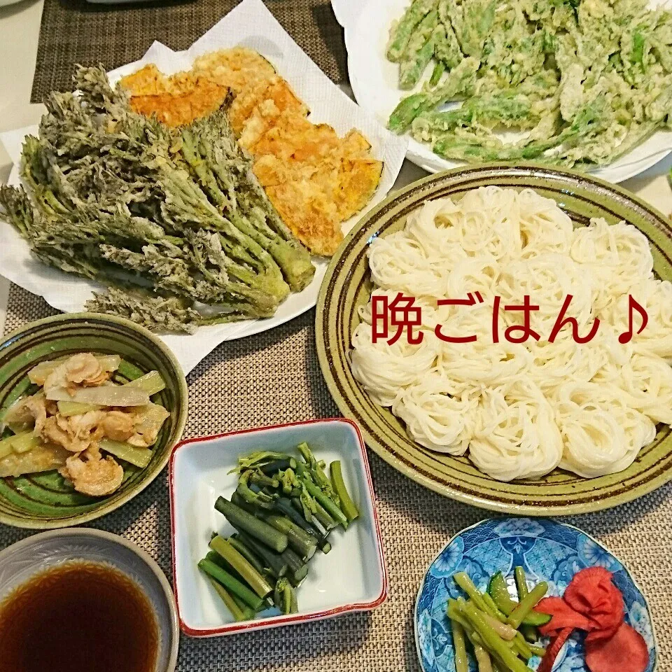 今日の晩ごはん(山菜づくし)|oomugiさん