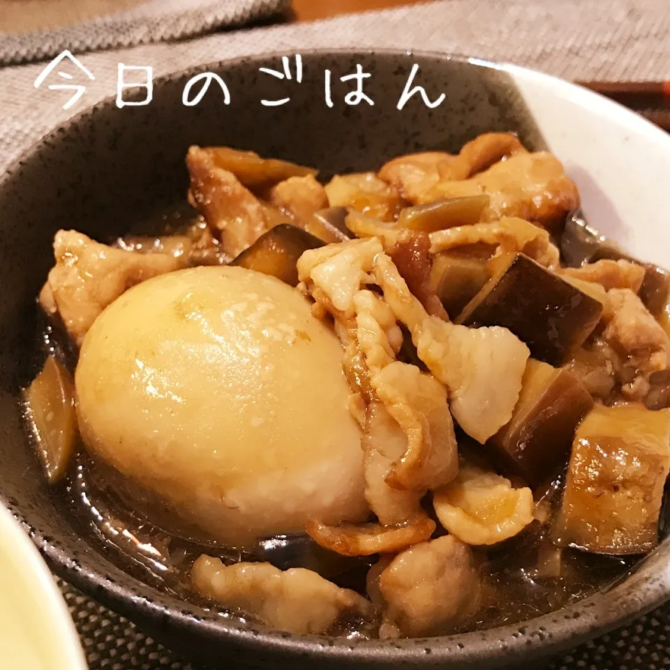 なすと豚肉の酢醤油煮|さちさん