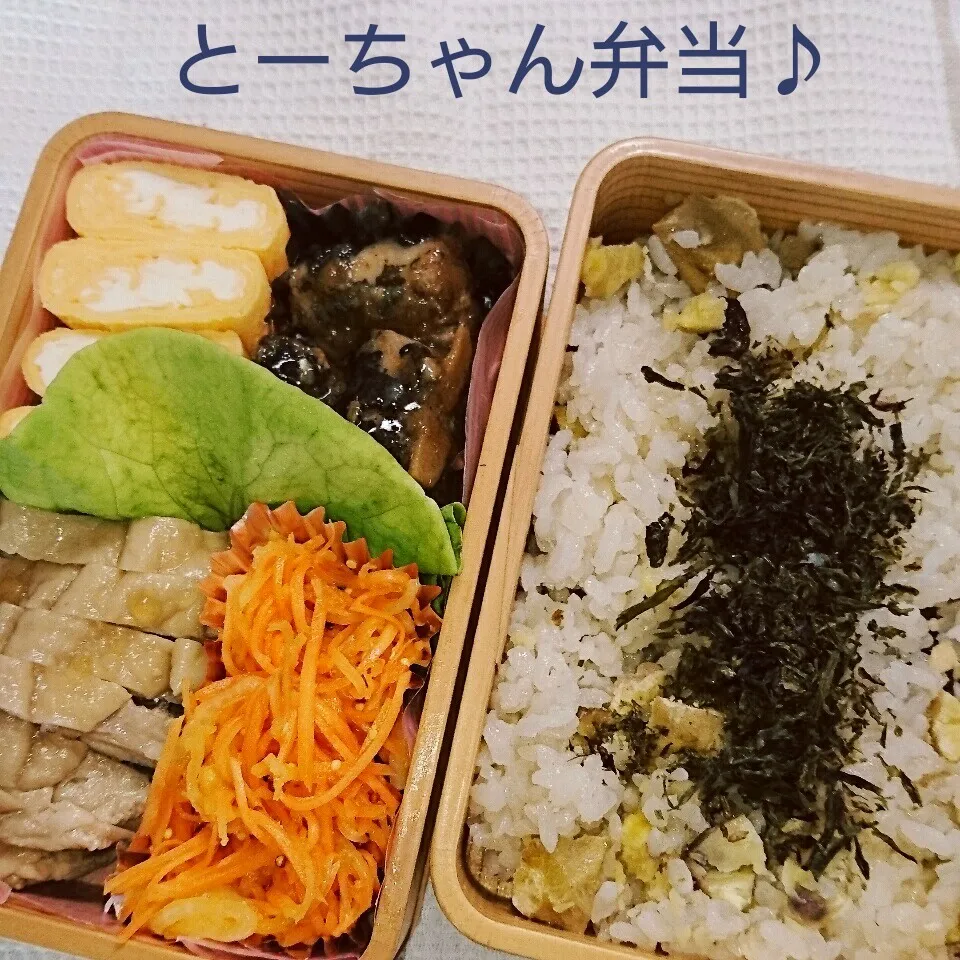 Snapdishの料理写真:月曜日のとーちゃん弁当♪|oomugiさん