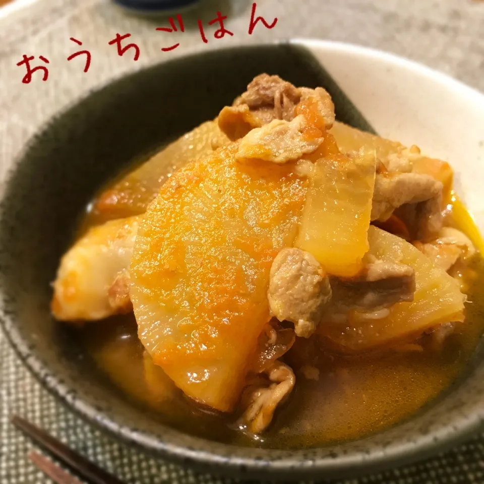 大根と豚肉のトマト煮|さちさん