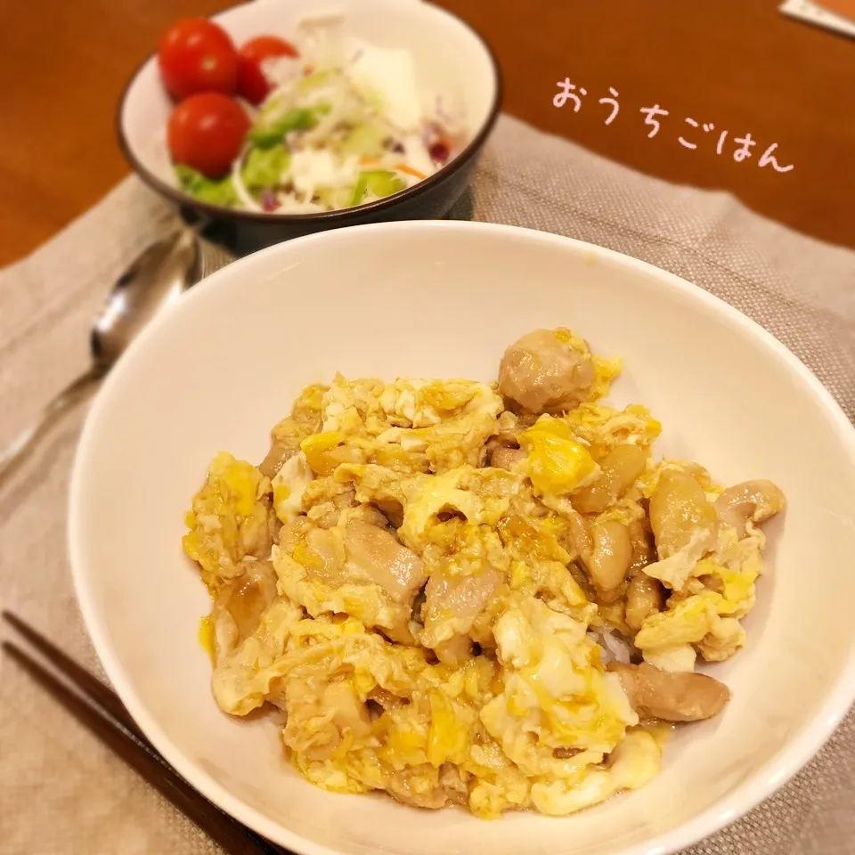 フライパンで作る ふわふわ卵の親子丼|さちさん