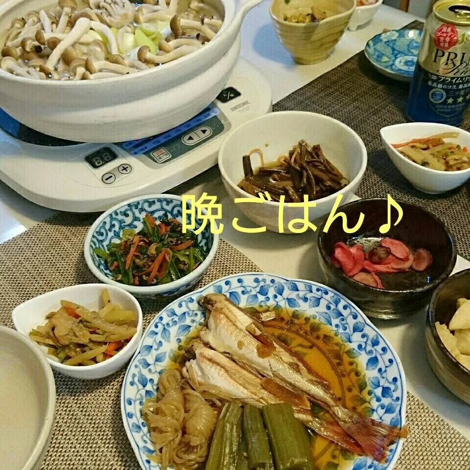 Snapdishの料理写真:今日の晩ごはん(湯豆腐と…)|oomugiさん