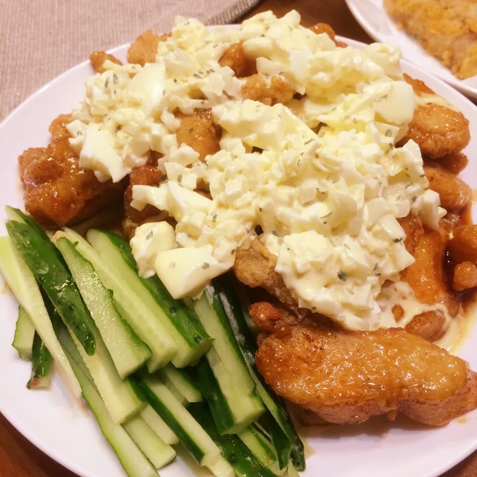 照り焼きに近い甘めのチキン南蛮|さちさん