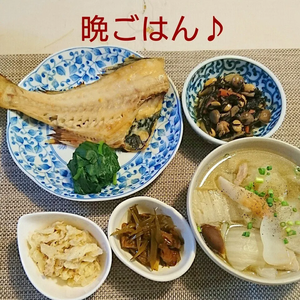 今日の晩ごはん(メバルの西京漬けと…)|oomugiさん