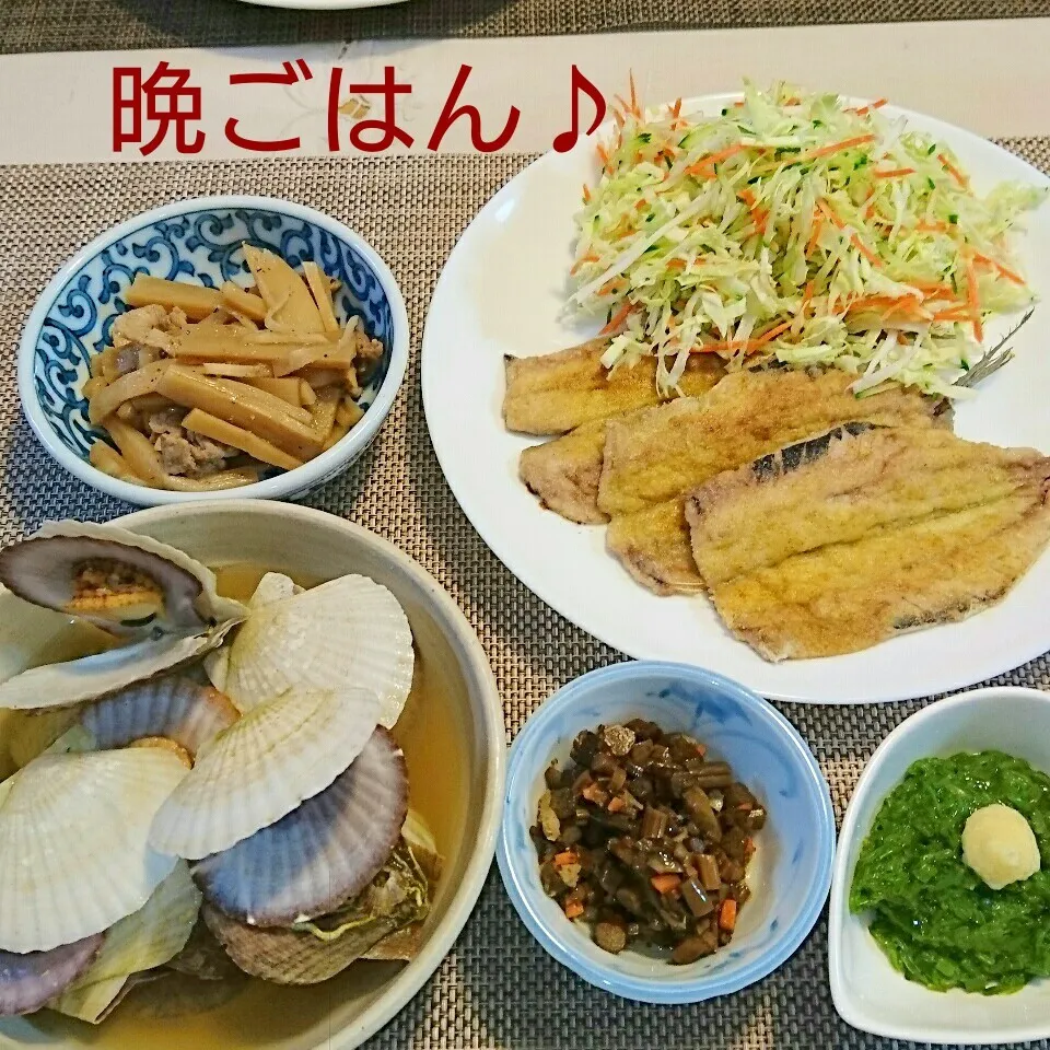 今日の晩ごはん(鰯のカレームニエルと…)|oomugiさん