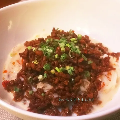 肉味噌 ごま豆乳素麺|さちさん