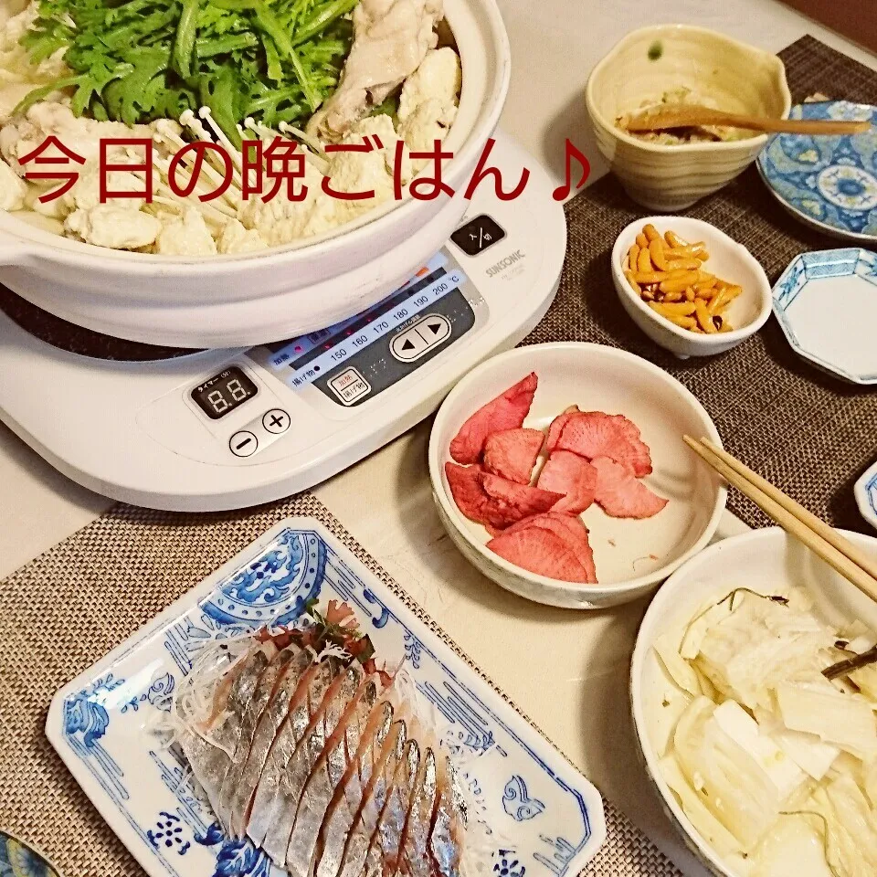 今日の晩ごはん(鶏の水炊きと…)|oomugiさん