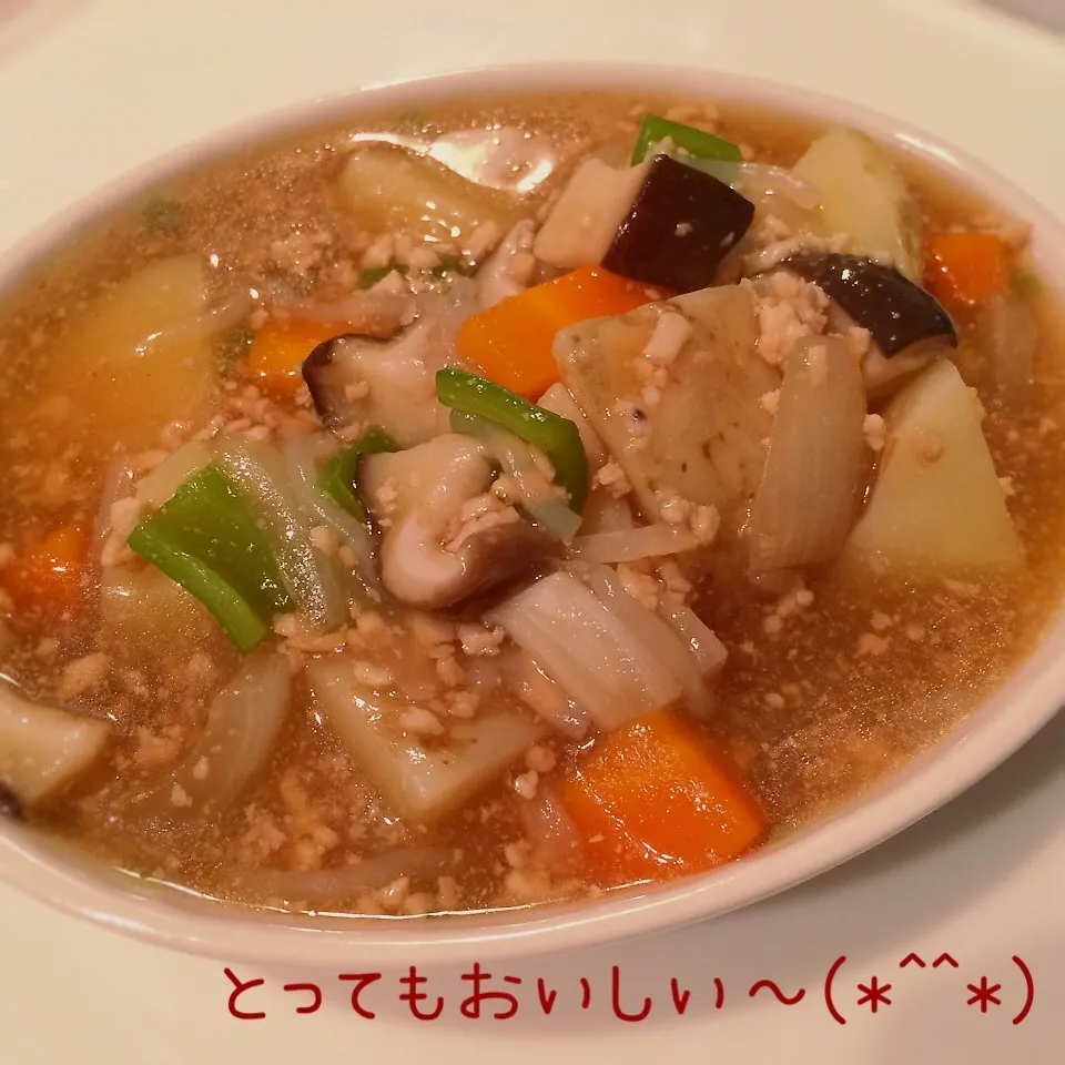 Snapdishの料理写真:うますぎですっ‼︎あいさんの洋風あんかけ肉じゃが♡|ぐらちんだよ（gurarinco)さん