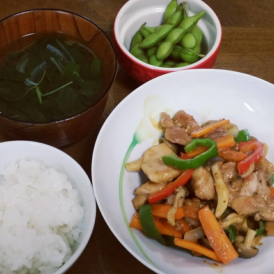 鳥むね肉と野菜の味噌炒め|Yuk@さん