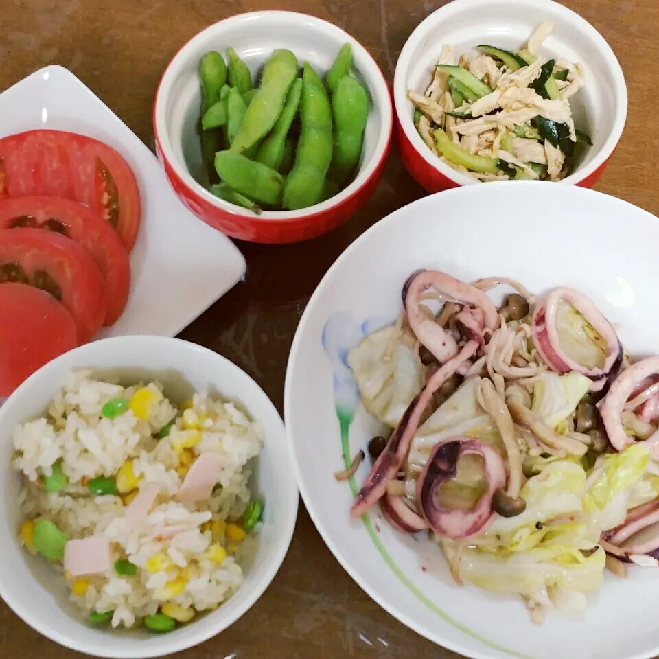 枝豆ととうもろこしのバター醤油ご飯|Yuk@さん