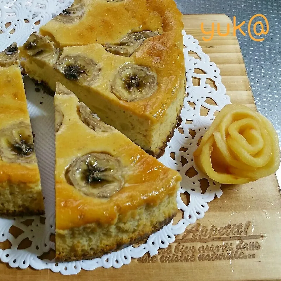 Baked Banana Cheese Cake |Yuk@さん