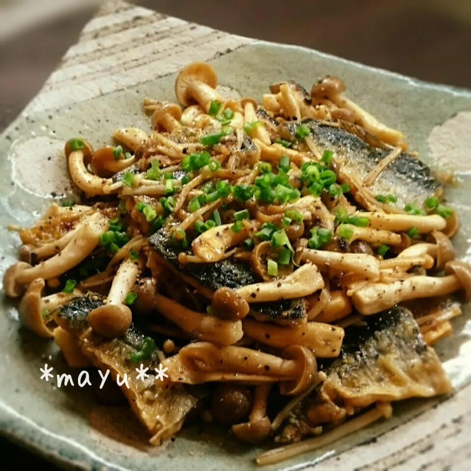 秋刀魚ときのこの照り焼き♡|しんのすけさん