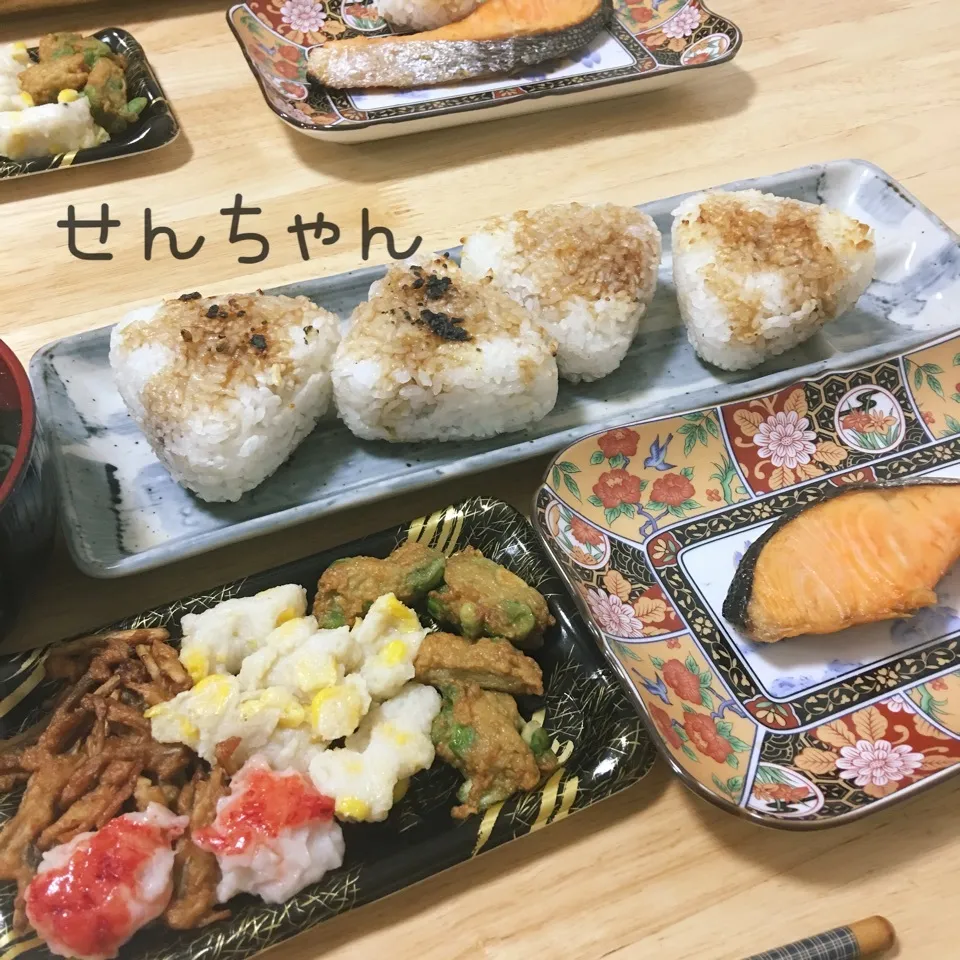 Snapdishの料理写真:焼きおにぎり定食|せんちゃんさん