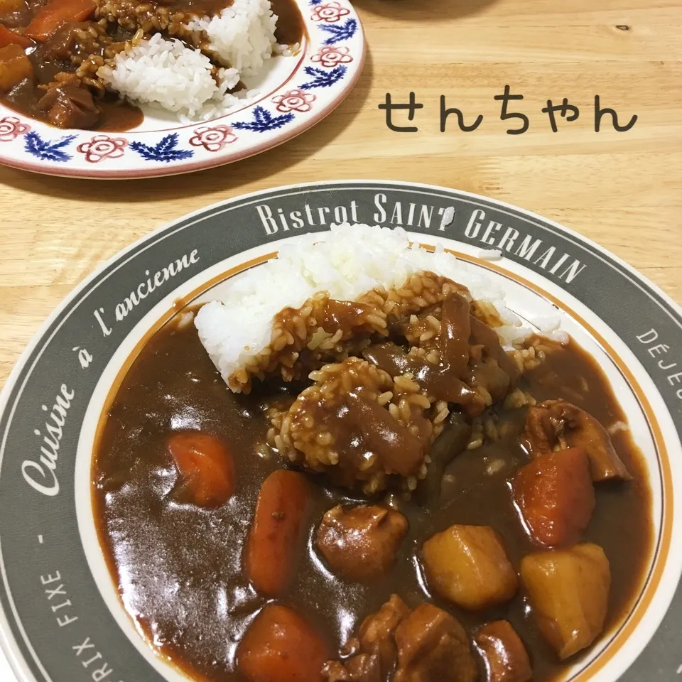 Snapdishの料理写真:ビーフシチュー鳥肉だけどねライス‼️和と洋の和|せんちゃんさん