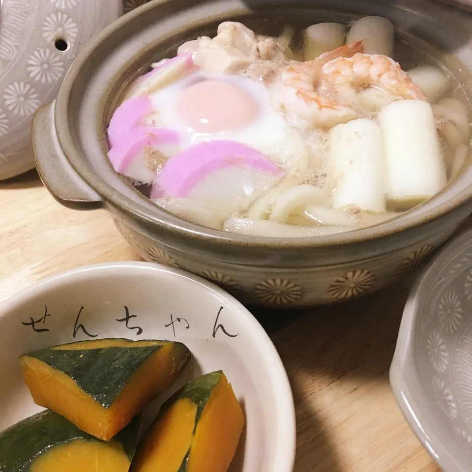 冬にはあったか鍋焼きうどん❣️💖ナンキンも美味しいよ|せんちゃんさん