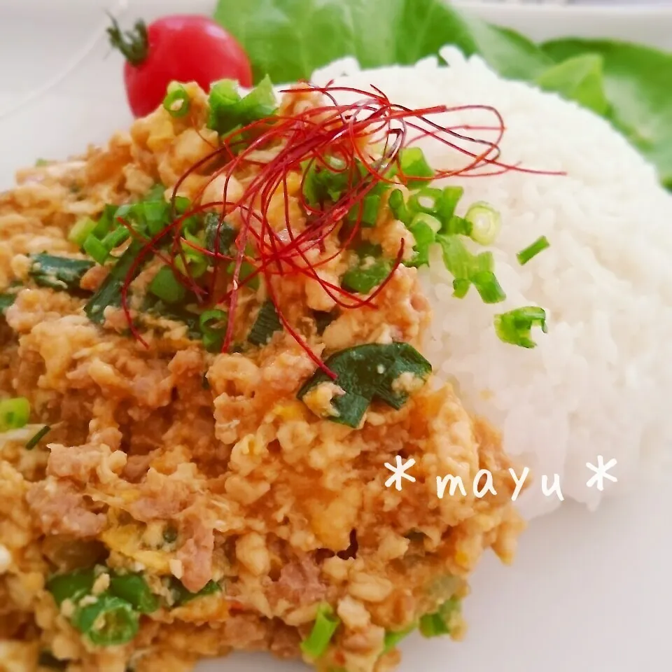 豆腐でかさ増し♡甘辛ひき肉ご飯♪|しんのすけさん