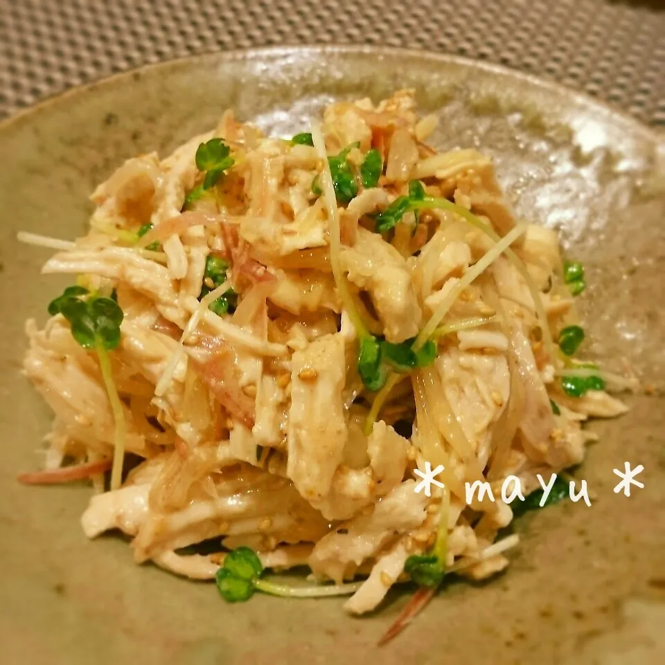 蒸し鶏と春雨の中華サラダ♡|しんのすけさん