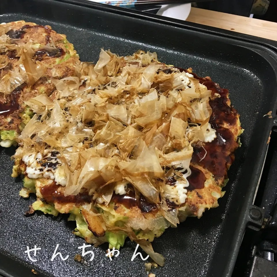 特大ミックスお好み焼き‼️1035kcal‼️|せんちゃんさん