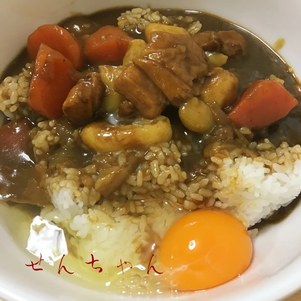 Snapdishの料理写真:エッグチキンカレーライス|せんちゃんさん