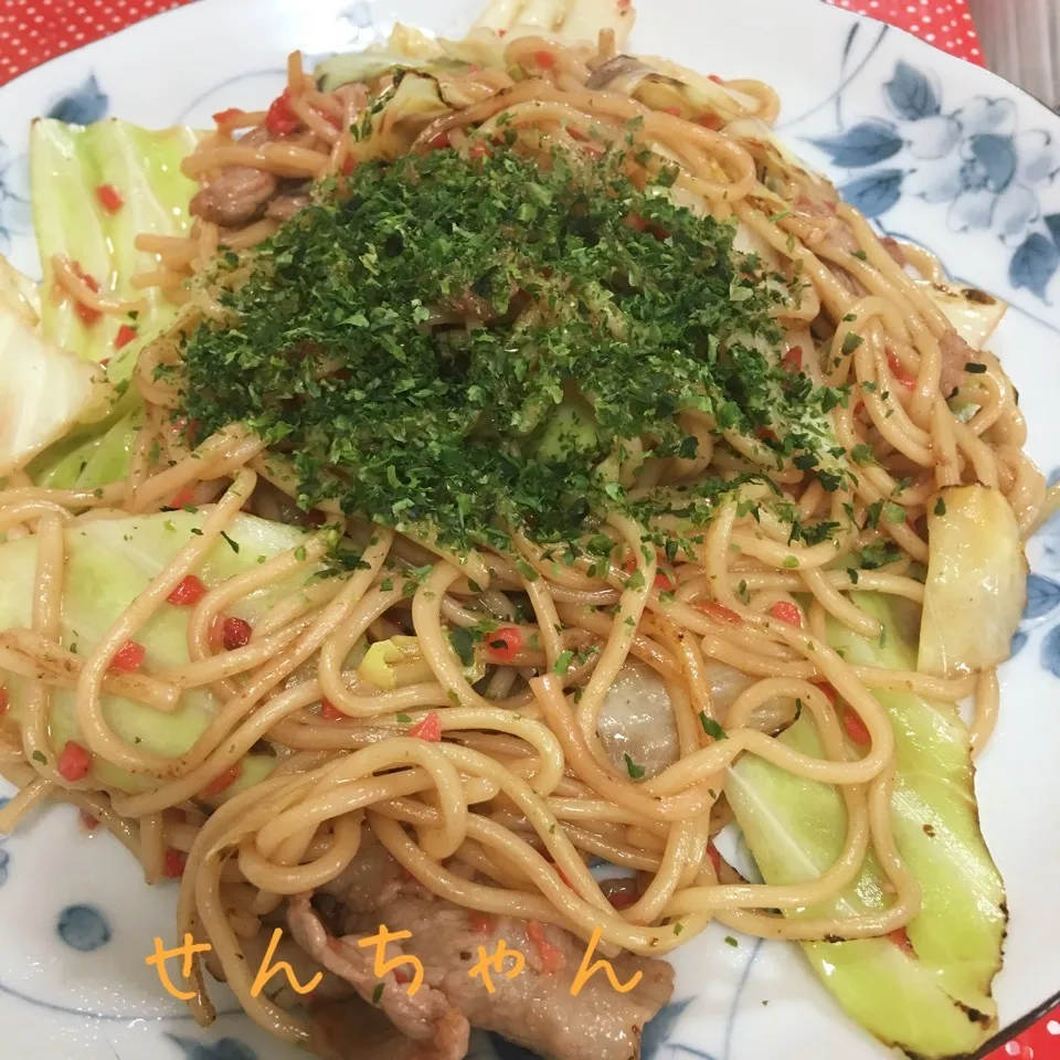 中華風オイスターソース焼きそばだよ〜♬☆〜（ゝ。∂）|せんちゃんさん