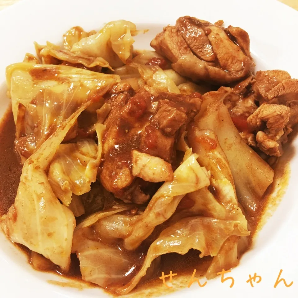 初めての味、鳥肉とキャベツのトマト煮❣️ブログの真似っ子|せんちゃんさん