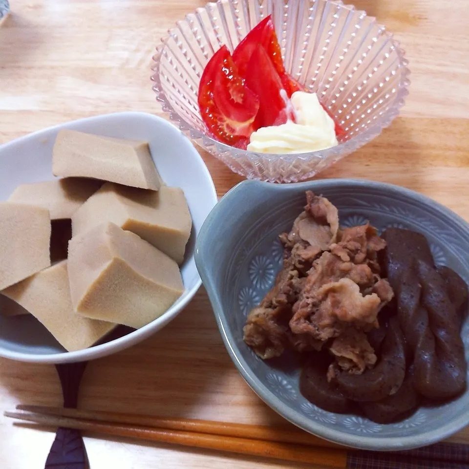 高野豆腐とこんにゃくの煮物|せんちゃんさん