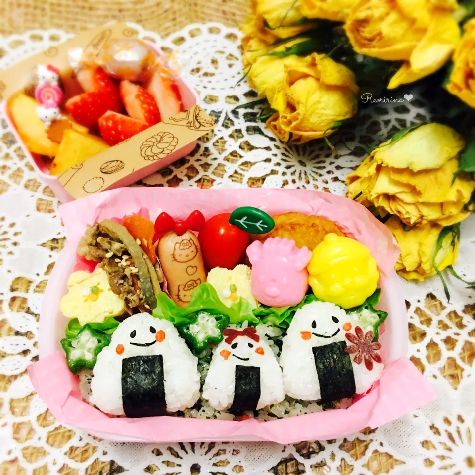 幼稚園のお弁当♡こにぎりさん親子♡|rさん