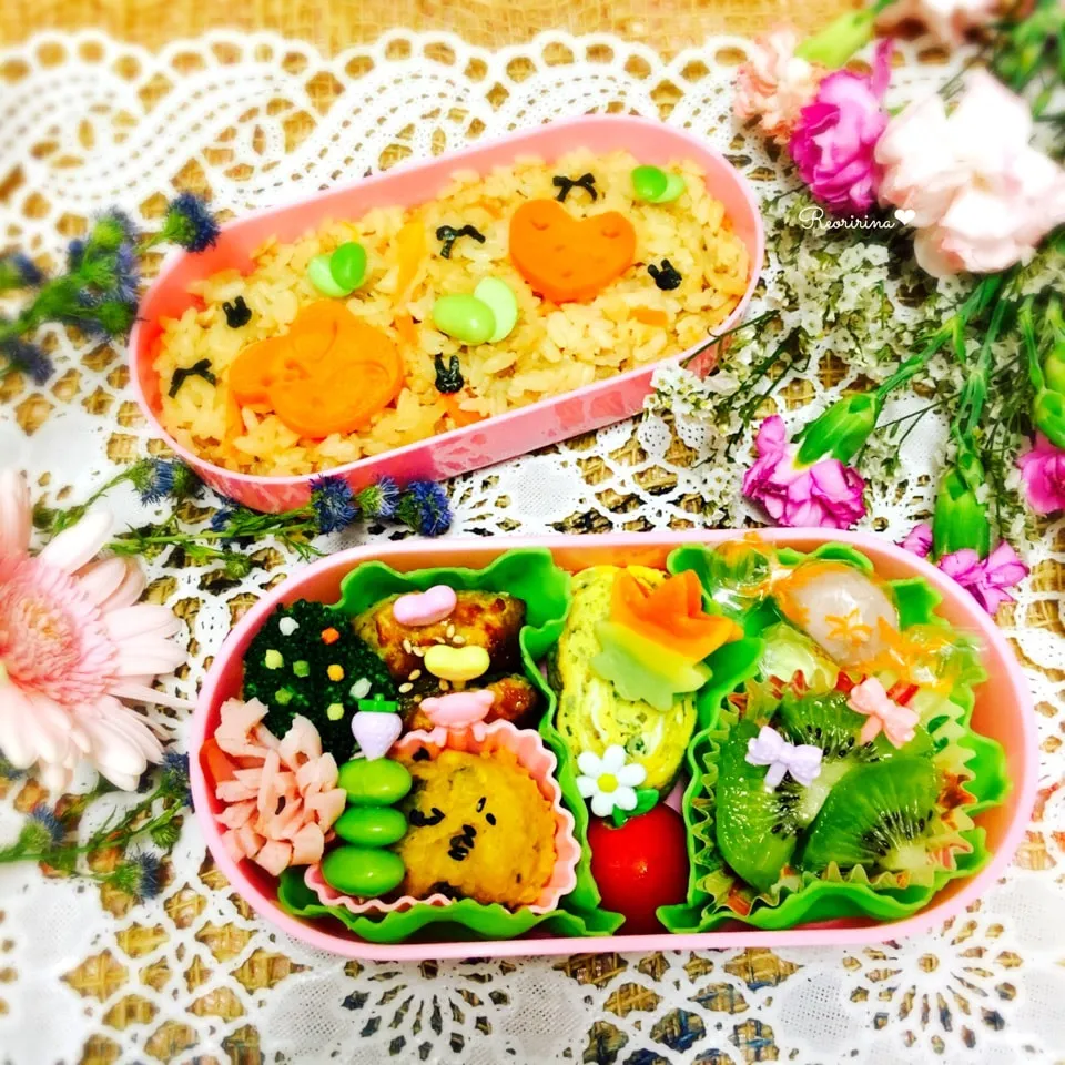 Snapdishの料理写真:幼稚園のお弁当♡炊き込みご飯♡|rさん