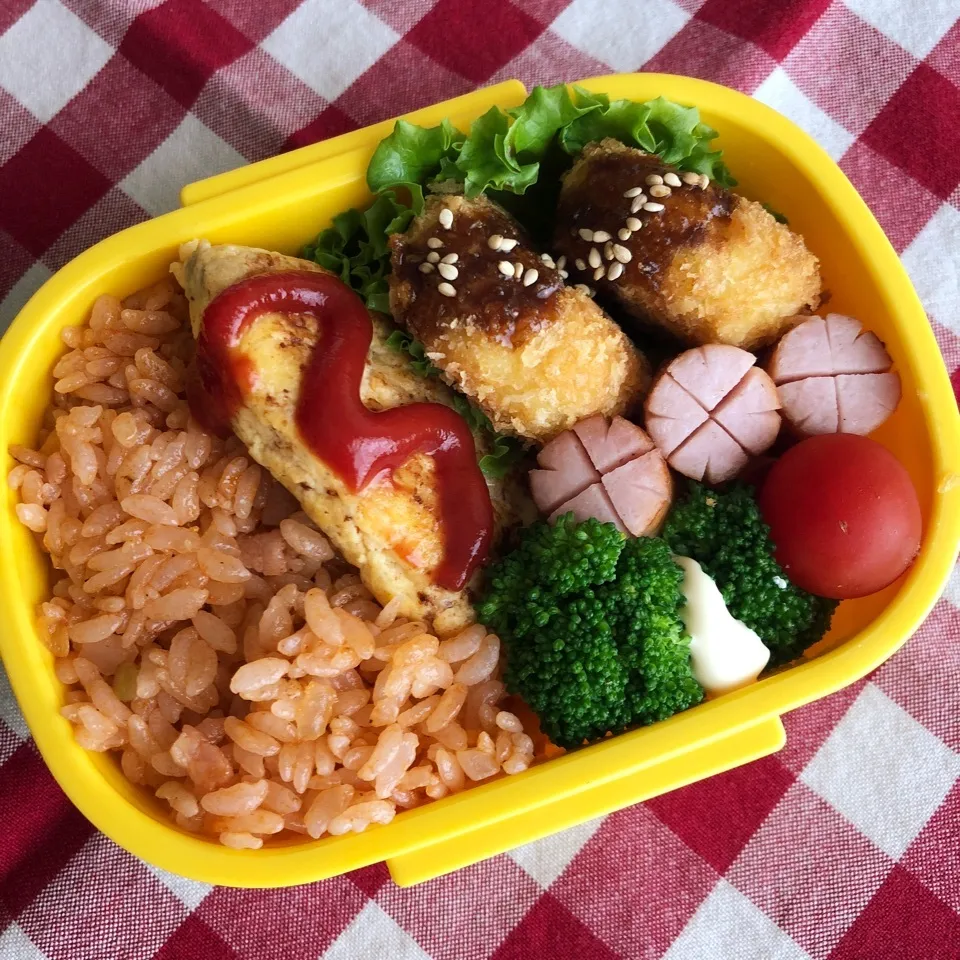 さつまいもコロッケとオムレツのお弁当♡|nanaoさん