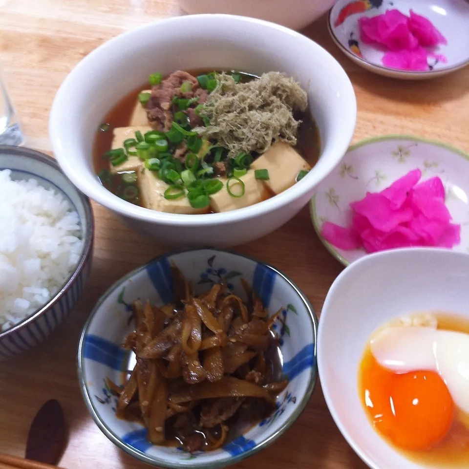 豚豆腐とキンピラごぼう|せんちゃんさん